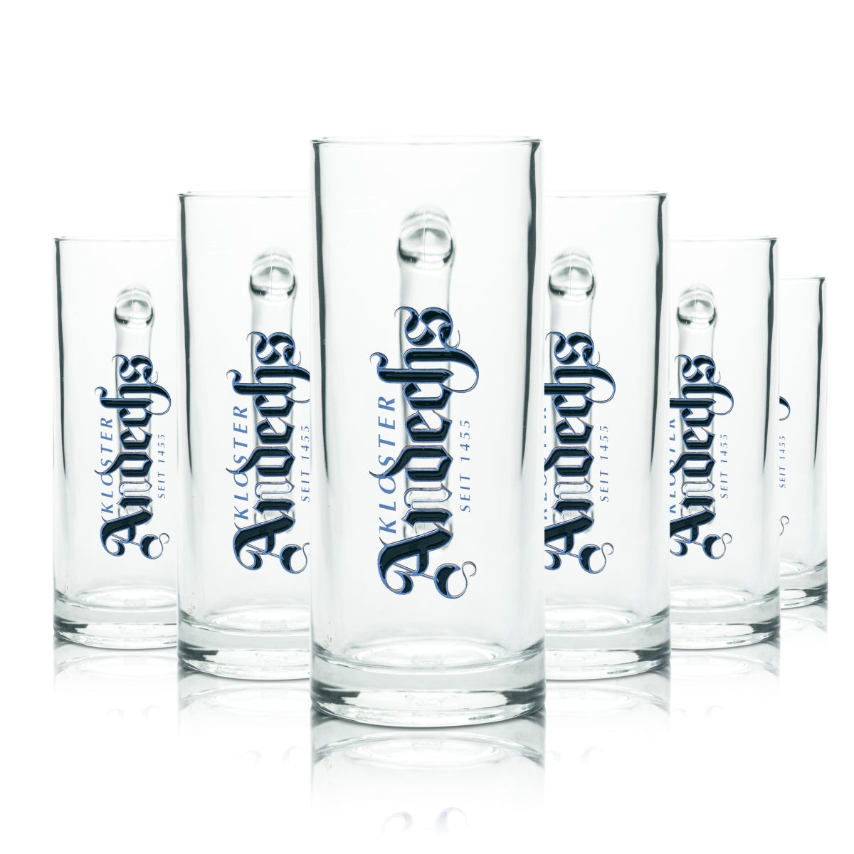 6x Andechs Glas 0,3l Kloster Bock Bier Krug Humpen Seidel Gläser Brauerei Gastro