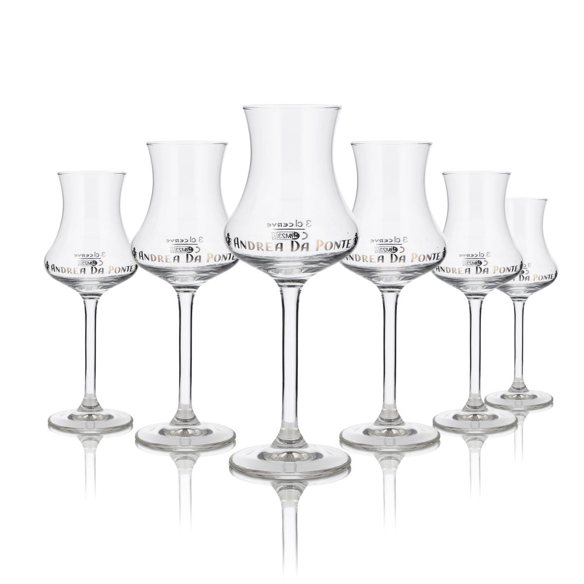 6x Andrea da Ponte Glas 0,13l Nosingglas Tastingglas Schnapsglas Grappaglas Kelch