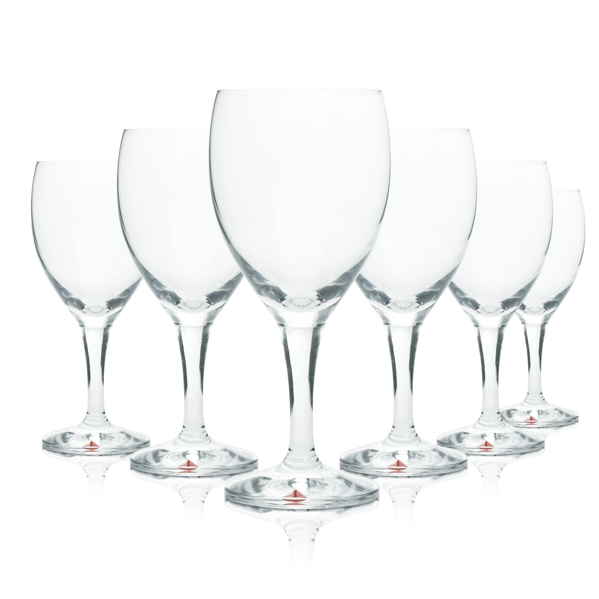 6x Apollinaris Glas 0,2l Flöte Kelch Stiel Gläser Mineral Wasser Sprudel Gastro