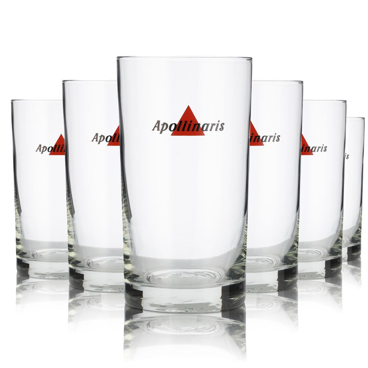 6x Apollinaris Glas 0,2l Willi Becher Mineralwasser Gläser Set Saftgläser Gastro