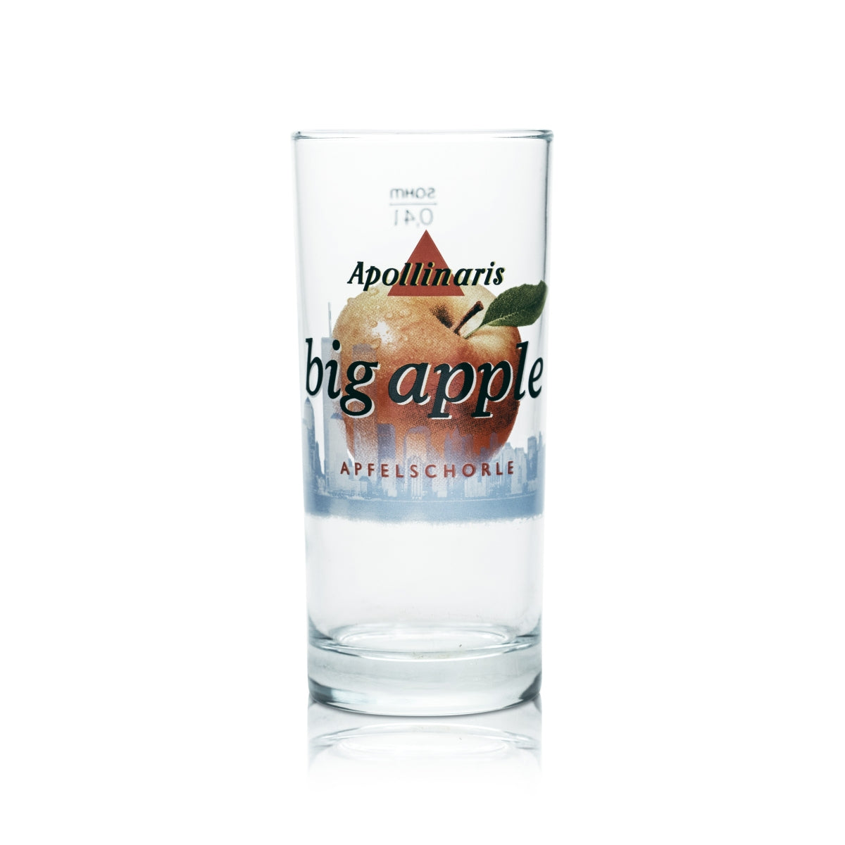 6x Apollinaris Glas 0,4l Becher Gläser Big Apple Apfelschorle Mineralwasser – Ansicht 2