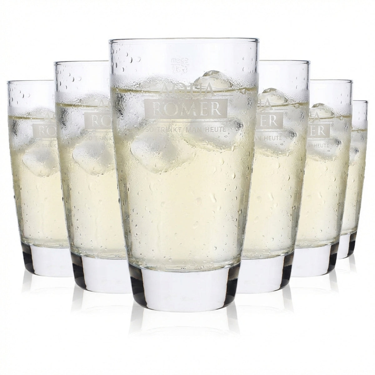 6x Aqua Römer Wasser Glas 0,4l Gläser Wassergläser Becher Sahm
