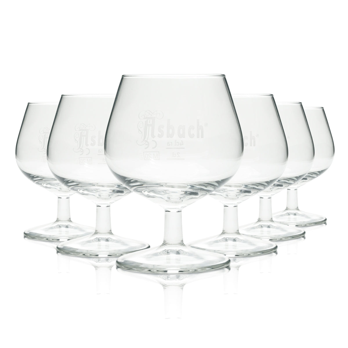 6x Asbach Uralt Glas 0,15l Schwenker Nosing Tasting Cognac Gläser Gastro Geeicht – Ansicht 3