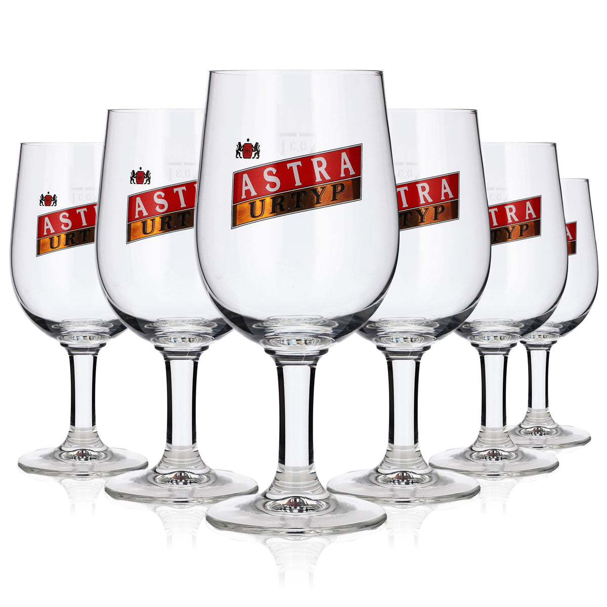 6x Astra Bier Glas Bierglas Kiez Reeperbahn 0,3l Pokal "Urtyp" schräges Logo – Ansicht 5