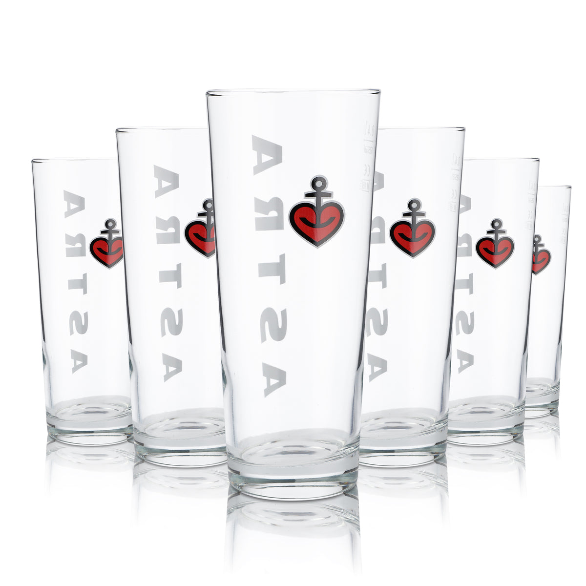 6x Astra Bierglas 0,4l Willi Becher Pokal Gläser Set Brauerei Hamburg Kiez Späti – Ansicht 5