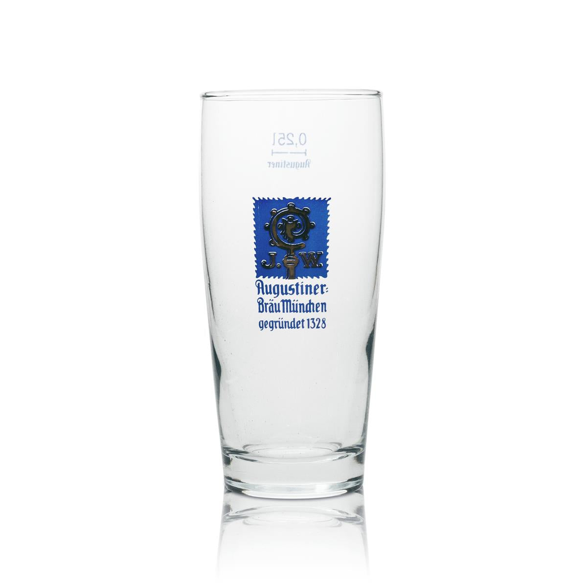 6x Augustiner Bier Glas 0,25l Willi Becher – Ansicht 2