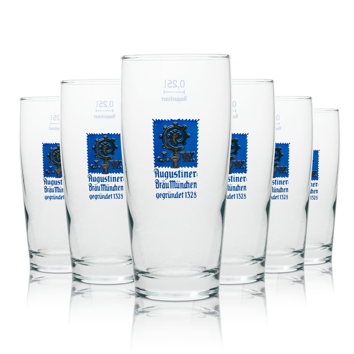 6x Augustiner Bier Glas 0,25l Willi Becher – Ansicht 4