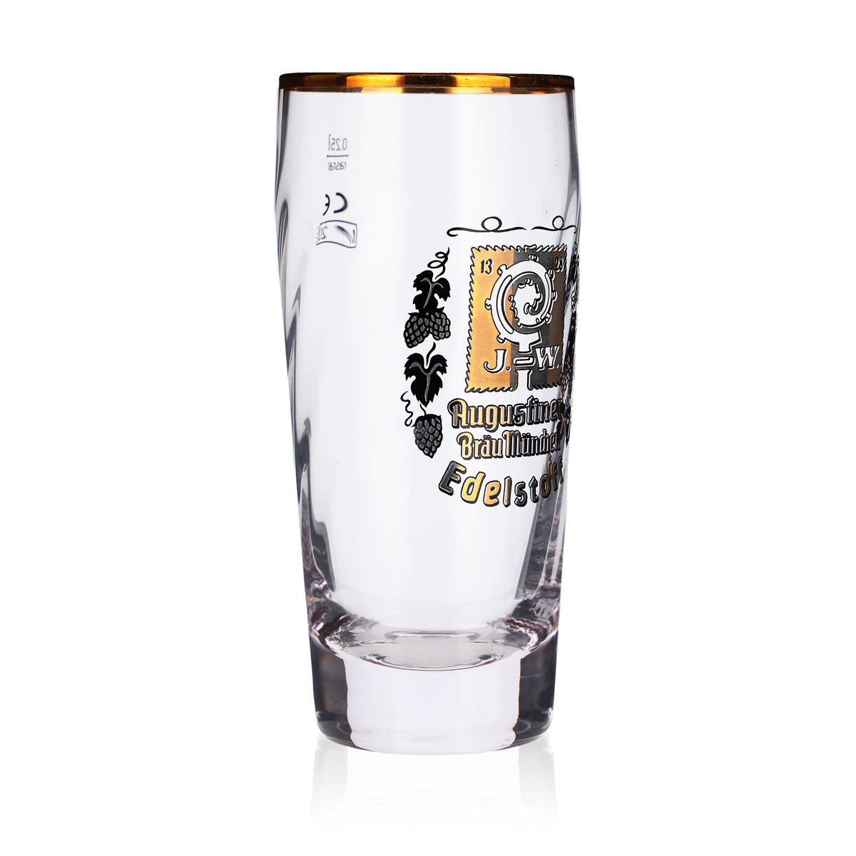 6x Augustiner Bier Glas Gläser 0,25l Willibecher Edelstoff goldenes Logo Gold – Ansicht 3