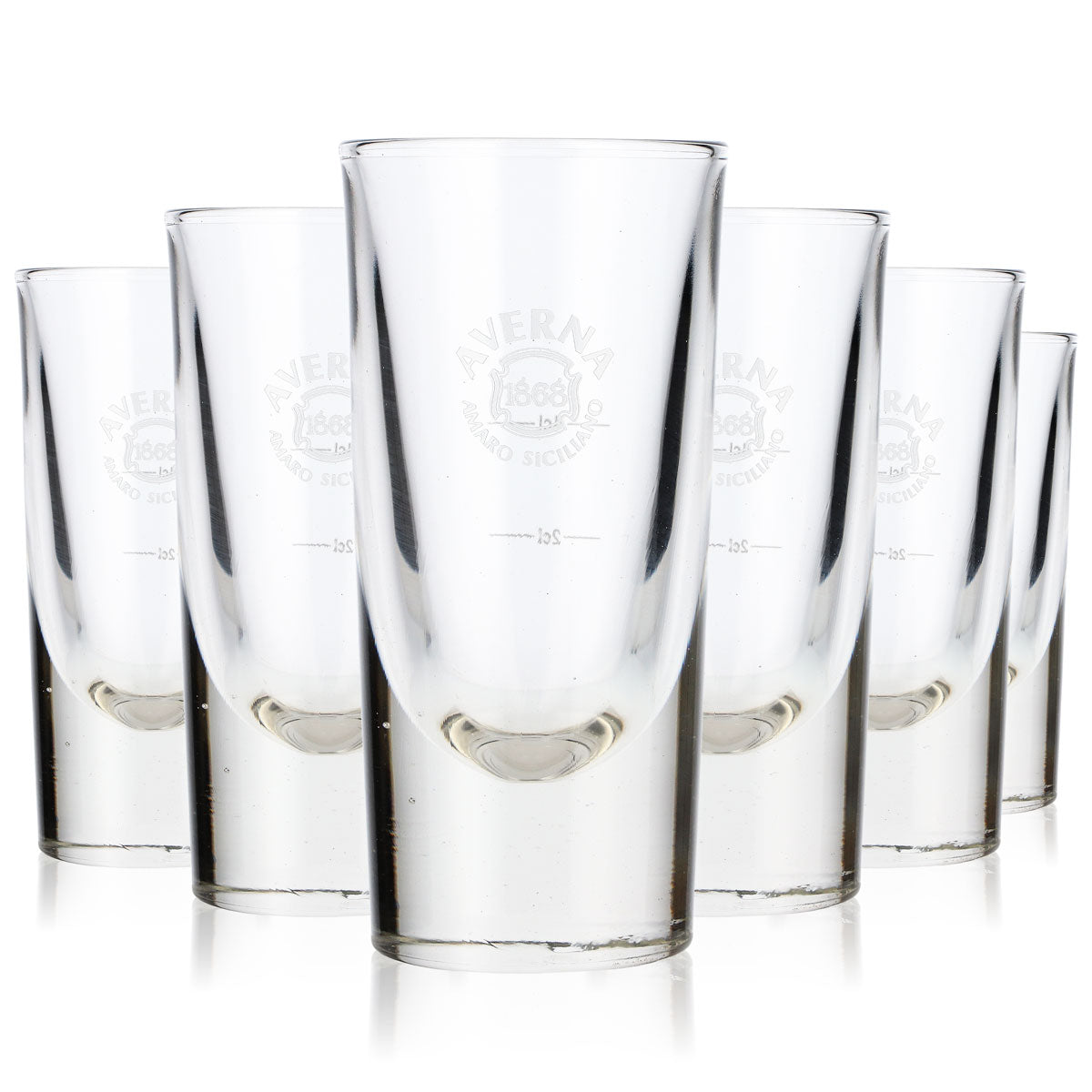 6x Averna Likör Glas 2cl/4cl Likörgläser Tumbler 1868 Amaro Siciliano
