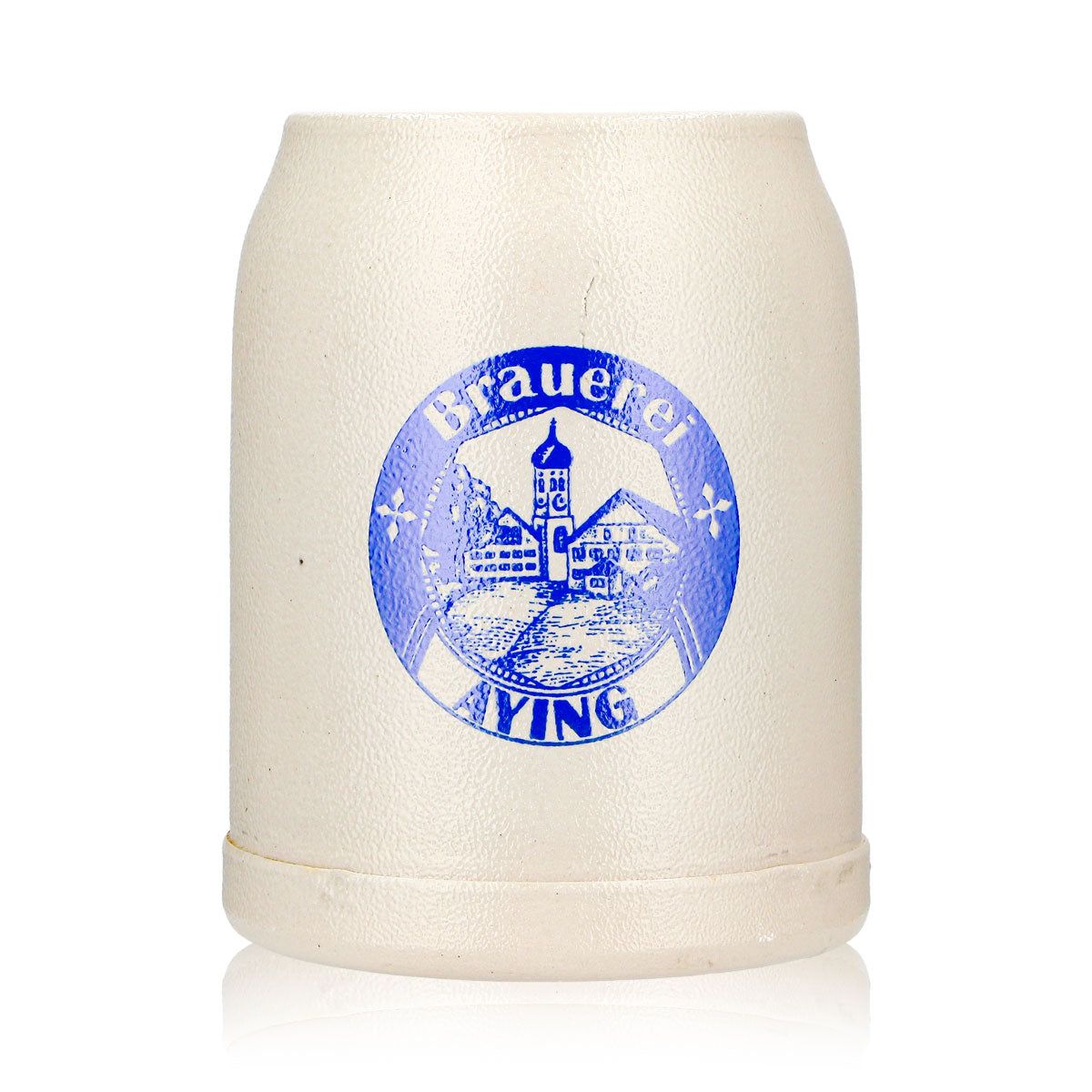 6x Ayinger Bier Glas 0,5l Krug Blaues Logo Brauerei Ton (6er Set) – Ansicht 2