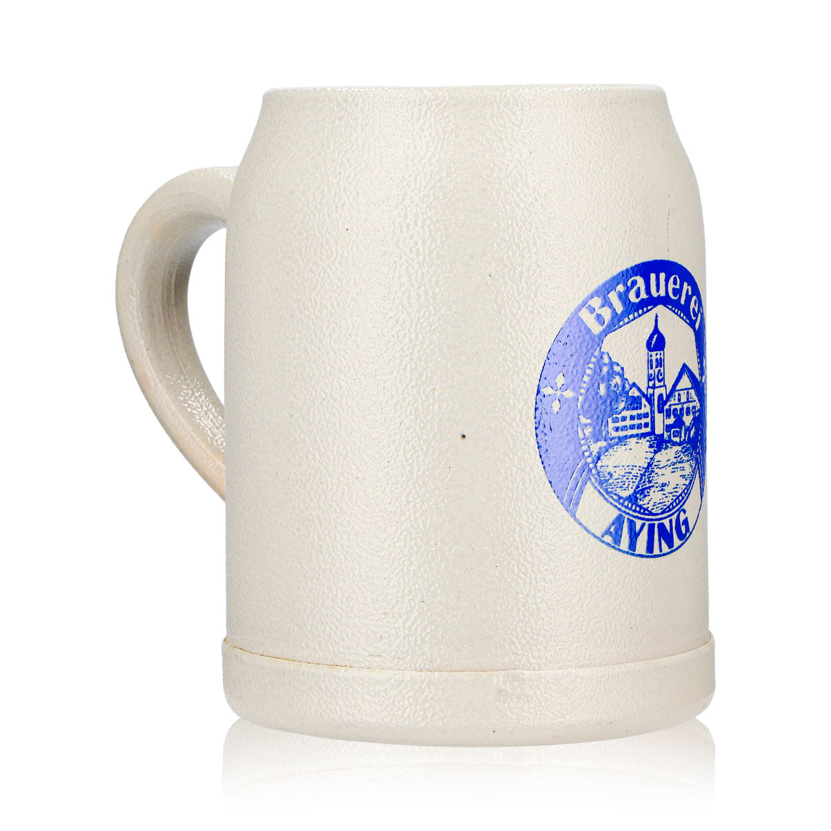 6x Ayinger Bier Glas 0,5l Krug Blaues Logo Brauerei Ton (6er Set) – Ansicht 3