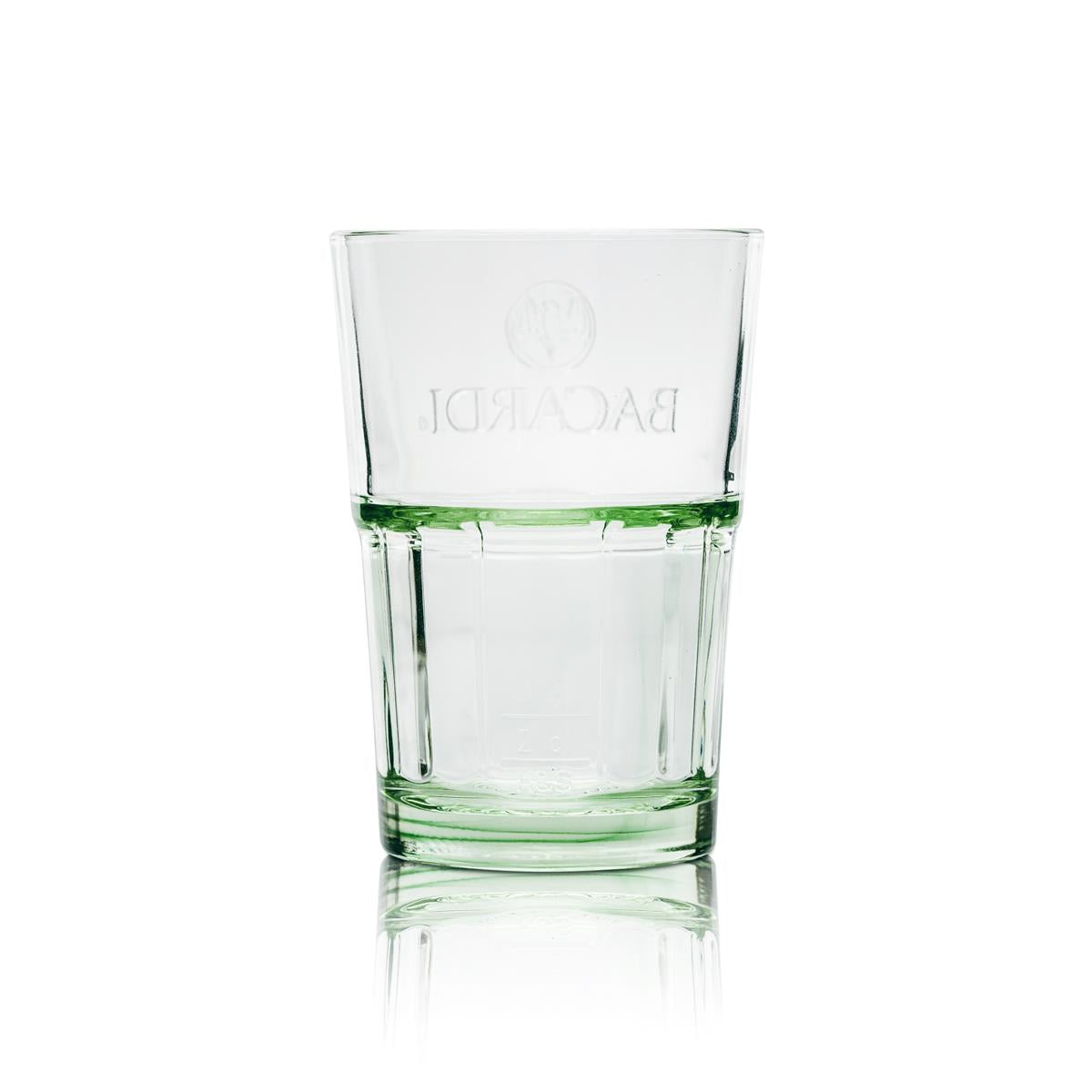 6x Bacardi Rum Glas grün Longdrink stapelbar 36cl – Ansicht 3
