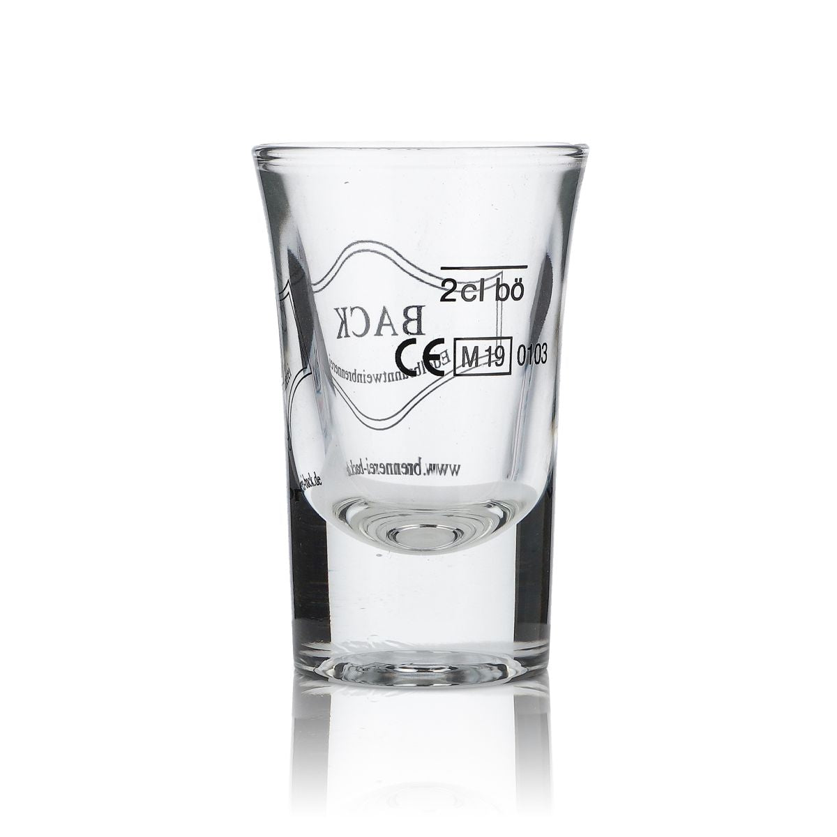 6x Back Glas 2cl Schnapsglas Shotglas Kurze Stamper Gläser Set Brennerei Back – Ansicht 3