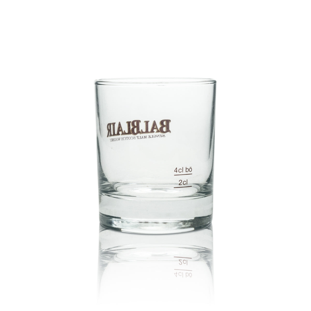 6x Balblair Whiskey Glas Tumbler Logo rot – Ansicht 2