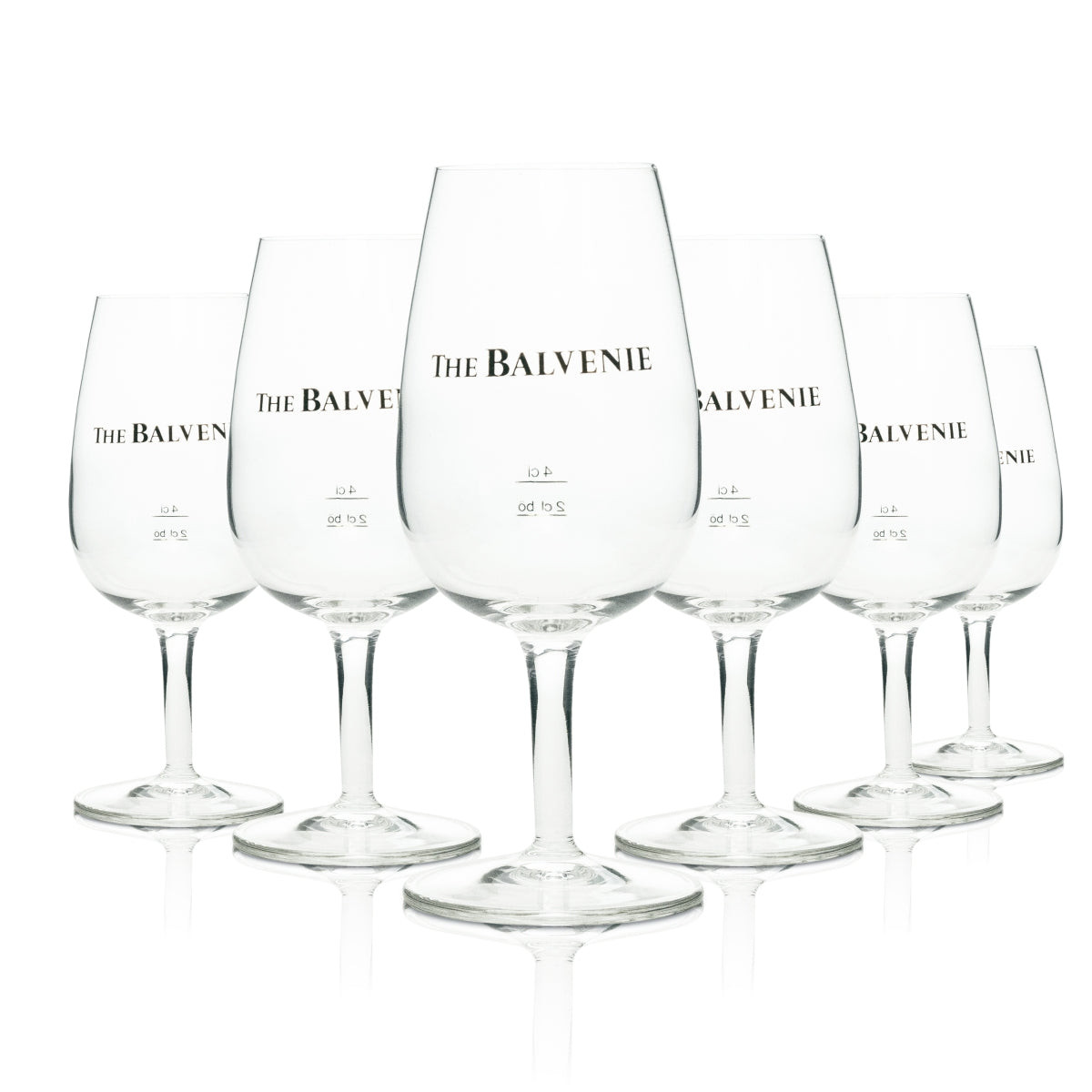 6x Balvenie Whiskey Glas Tasting Logo Gold 4cl Böckling
