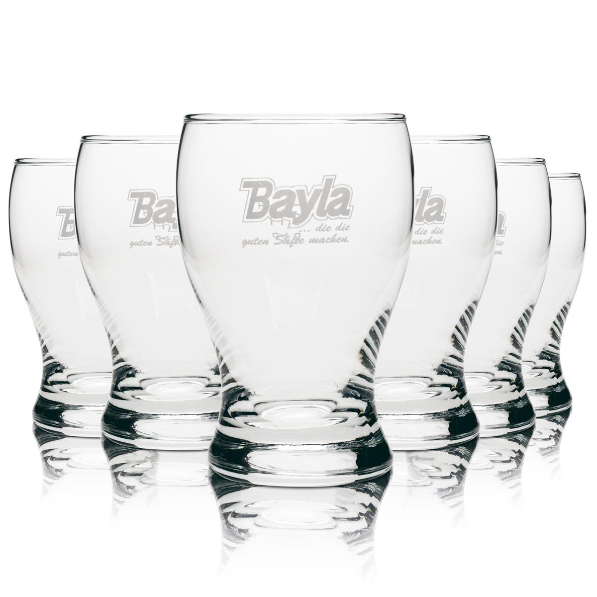 6x Bayla Saft Glas 0,1l Tasting