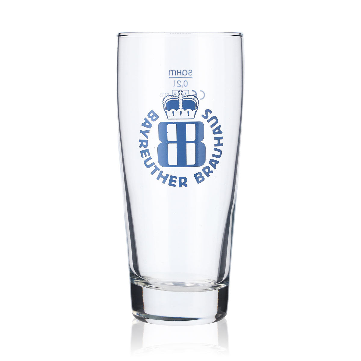 6x Bayreuther Bier Glas 0,2l Becher Biergläser Bierglas Logo blau – Ansicht 2