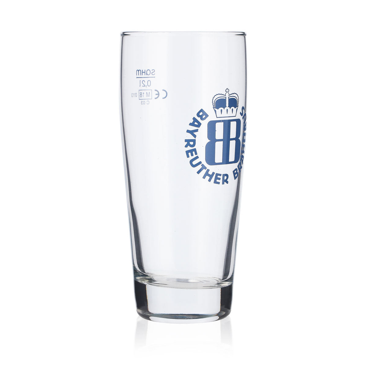 6x Bayreuther Bier Glas 0,2l Becher Biergläser Bierglas Logo blau – Ansicht 3