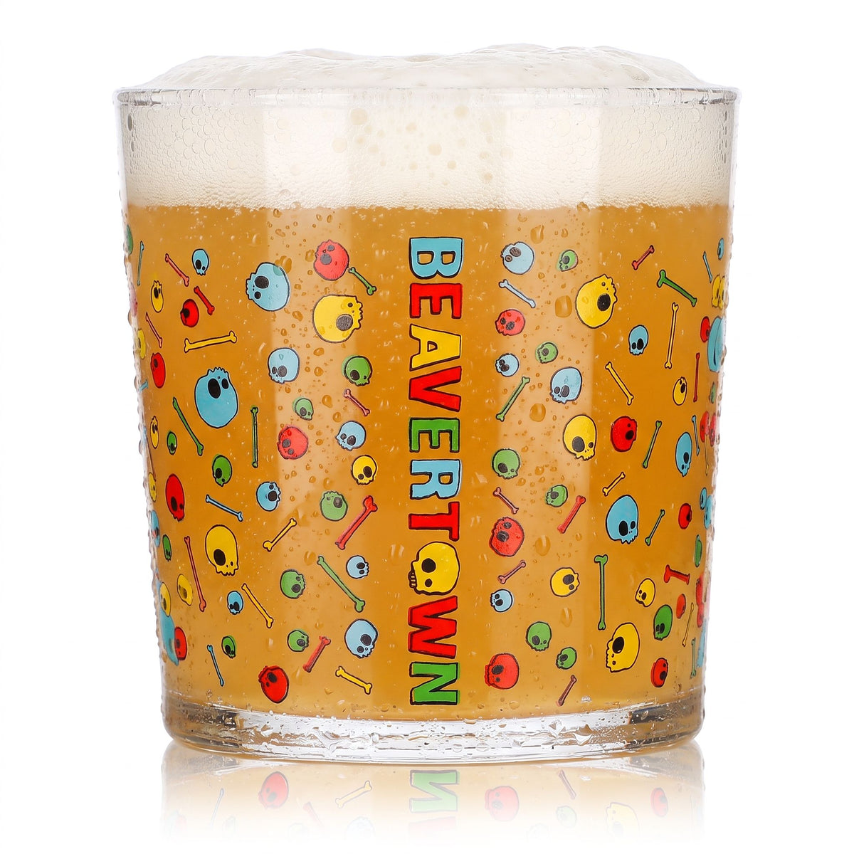 6x Beavertown Bier Glas 0,25l Tumbler bunte Totenköpfe Bormioli Rocco – Ansicht 2