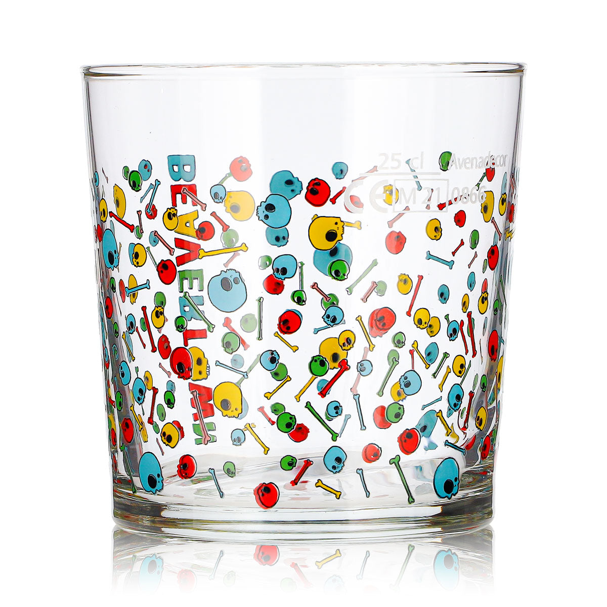6x Beavertown Bier Glas 0,25l Tumbler bunte Totenköpfe Bormioli Rocco – Ansicht 5