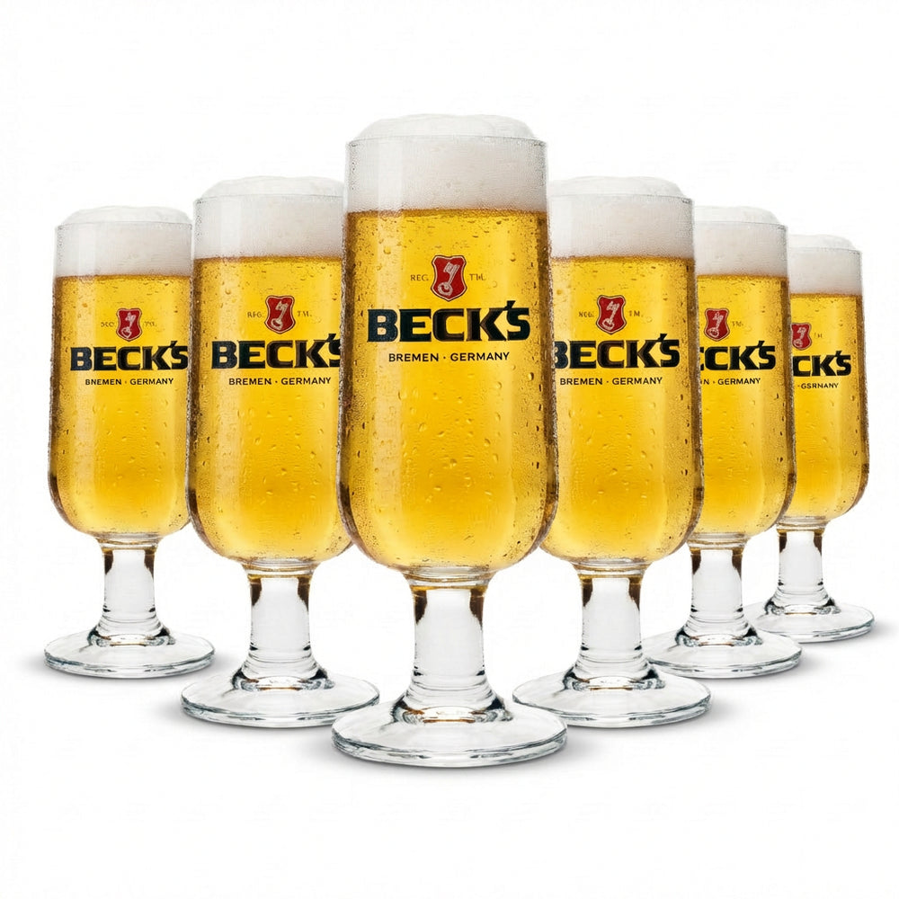 6x Becks Bier Glas 0,3l Pokal Ritzenhoff