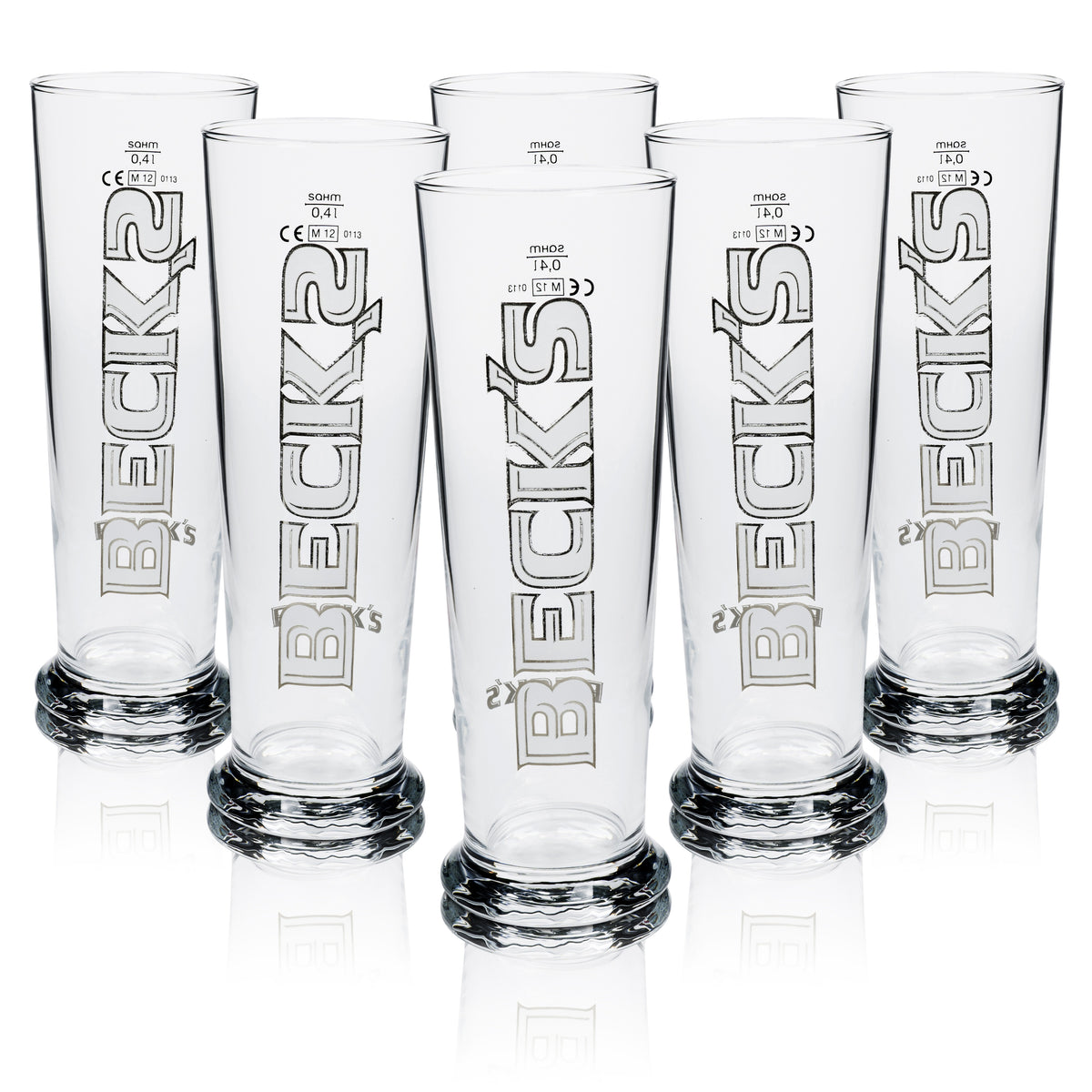 6x Becks Bier Glas 0,4l Seattle Sahm – Ansicht 5