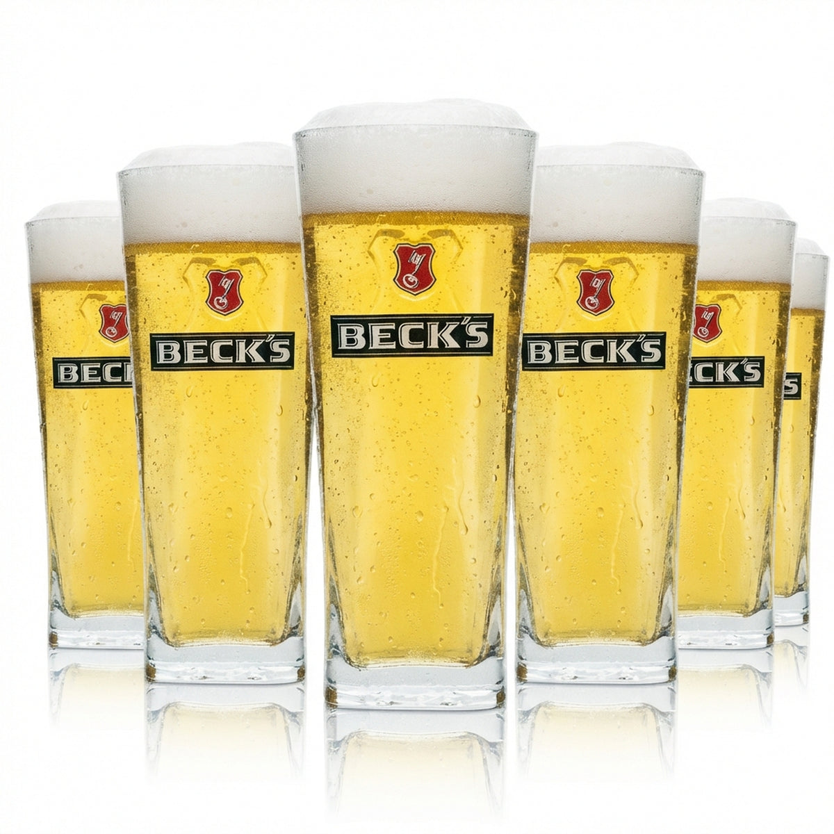 6x Becks Bier Glas Henry Longdrink 300ml