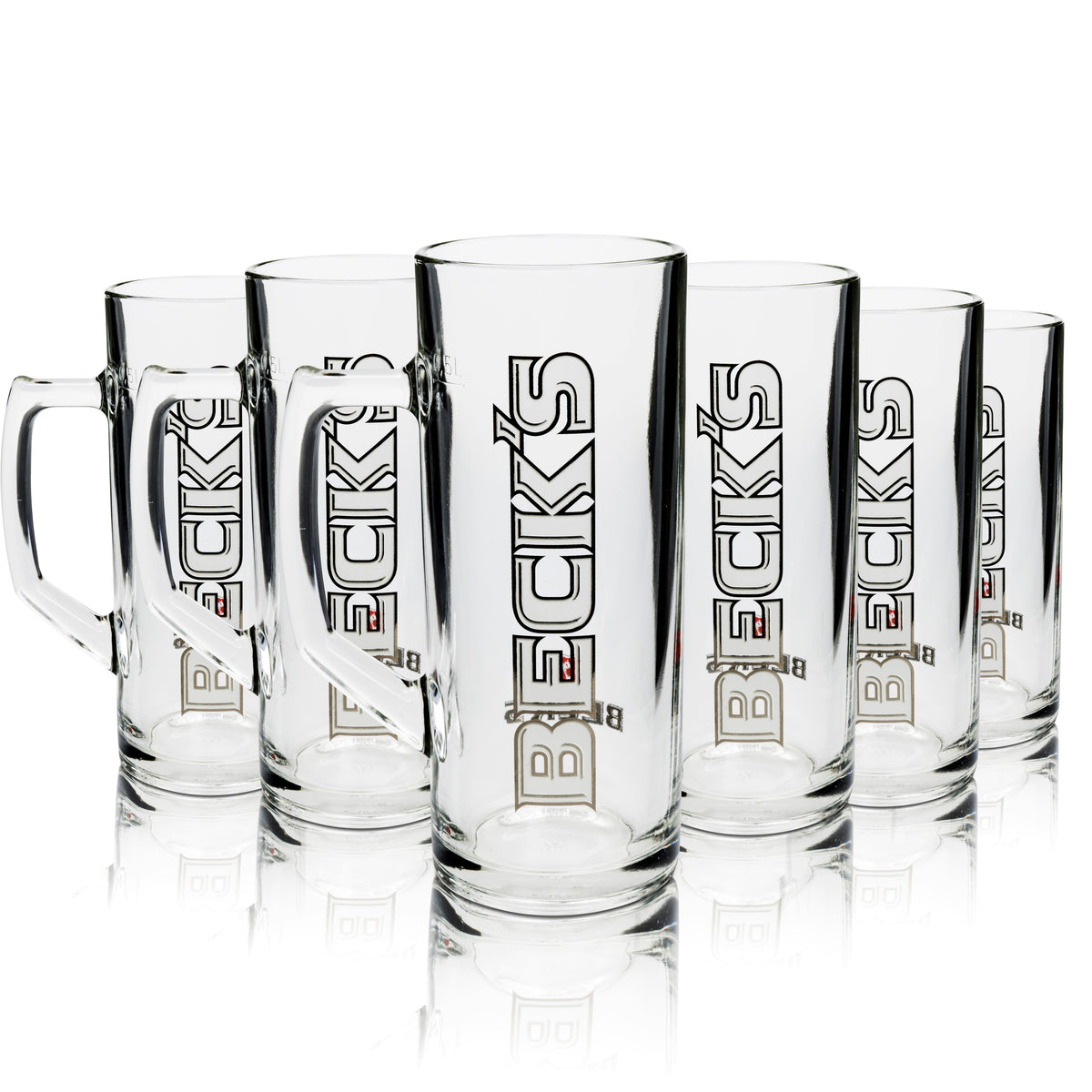 6x Becks Bier Glas Krug 0,5l Reno Borgonovo Seidel Henkel Gläser Humpem Krüge – Ansicht 5