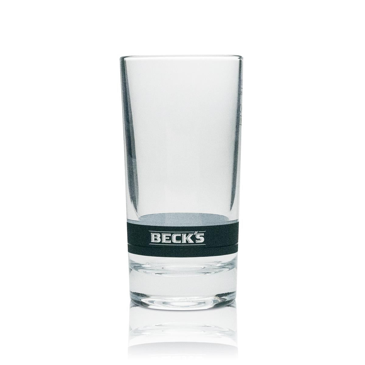 6x Becks Bier Glas Longdrink 250ml grauer Streifen – Ansicht 2