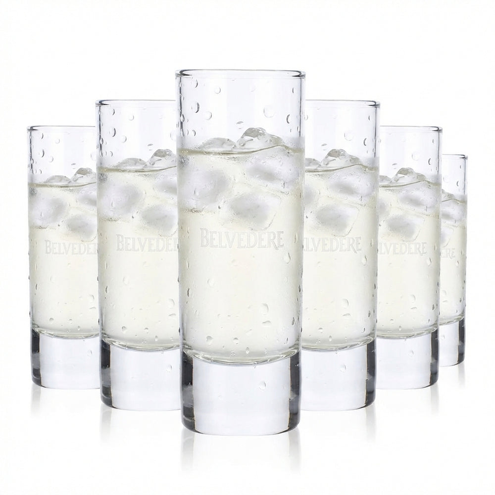 6x Belvedere Vodka Glas 5cl Shotglas Signature Sipping Glass C6