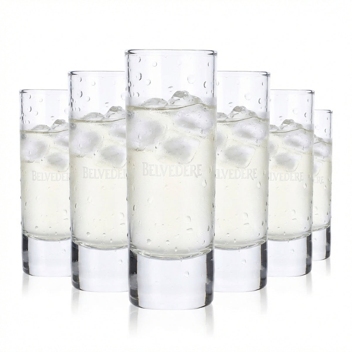 6x Belvedere Vodka Glas 5cl Shotglas Signature Sipping Glass C6
