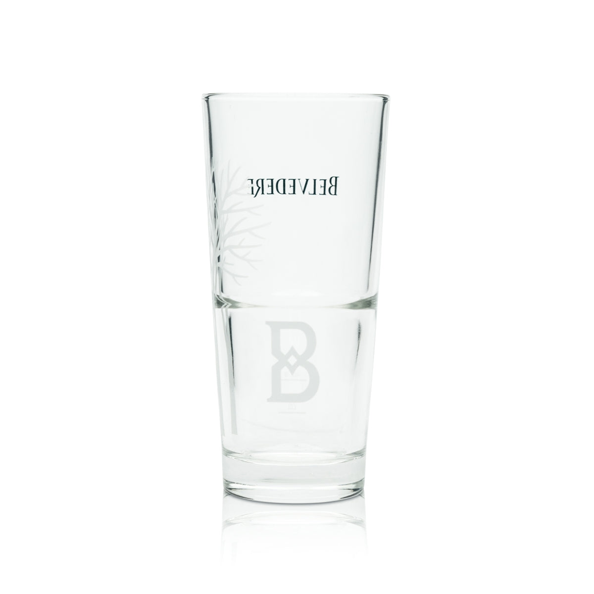 6x Belvedere Vodka Glas Longdrink neues Motiv "B" Cocktail Gläser Eiche Bar – Ansicht 2