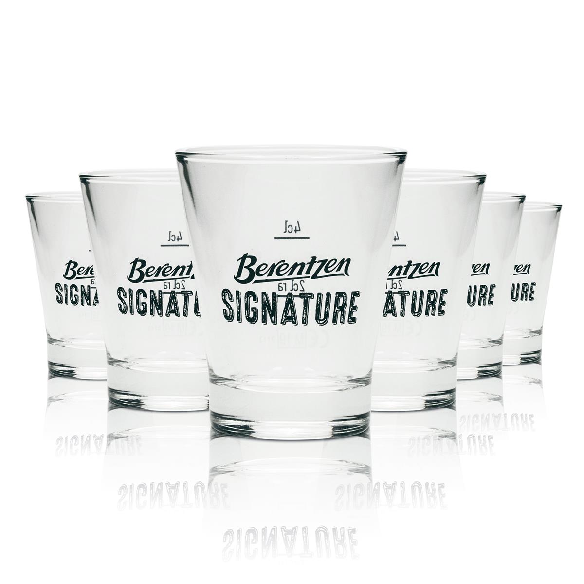 6x Berentzen Likör Glas Shot Signature 4cl