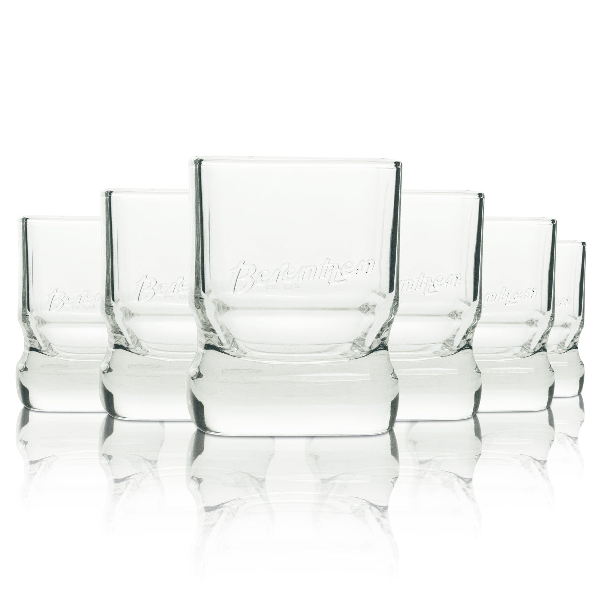 6x Berentzen Likör Glas Tumbler 4-eckig Rastal