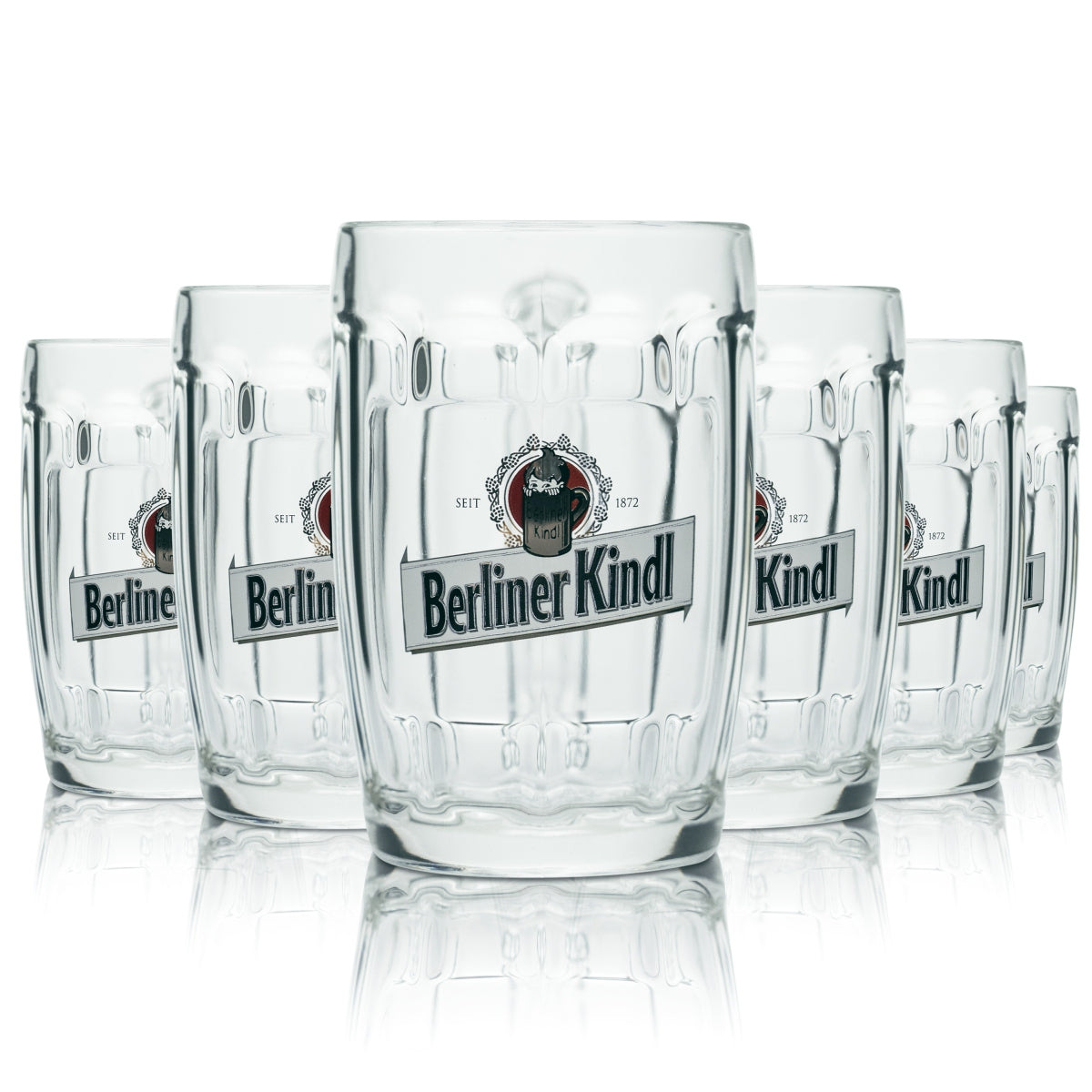 6x Berliner Kindl Glas 0,3l Bier Krug Kontur Gläser Brauerei Pilsener Gastro