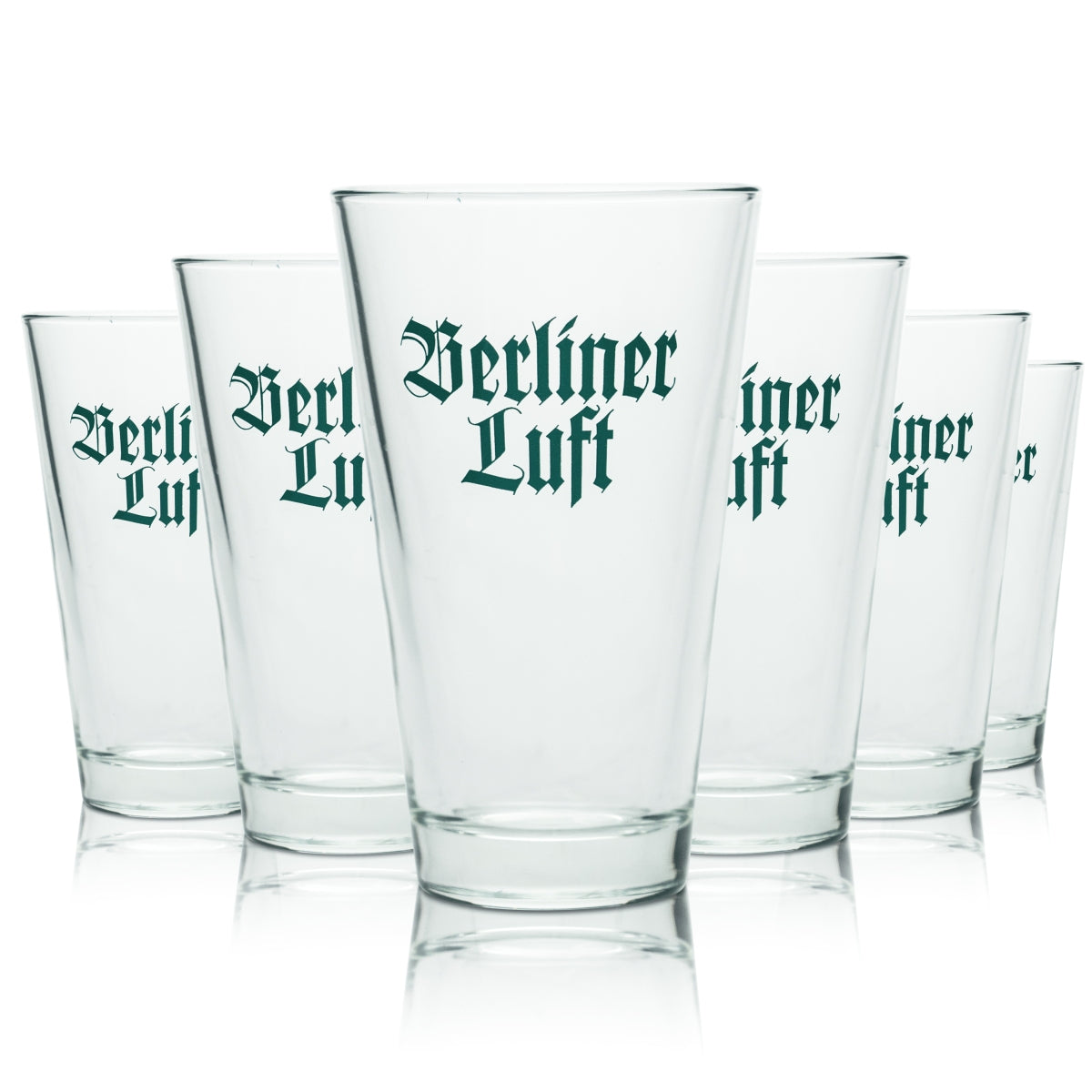 6x Berliner Luft Glas 0,33l Tumbler Becher Gläser Longdrink Pfeffi Schilkin Bar