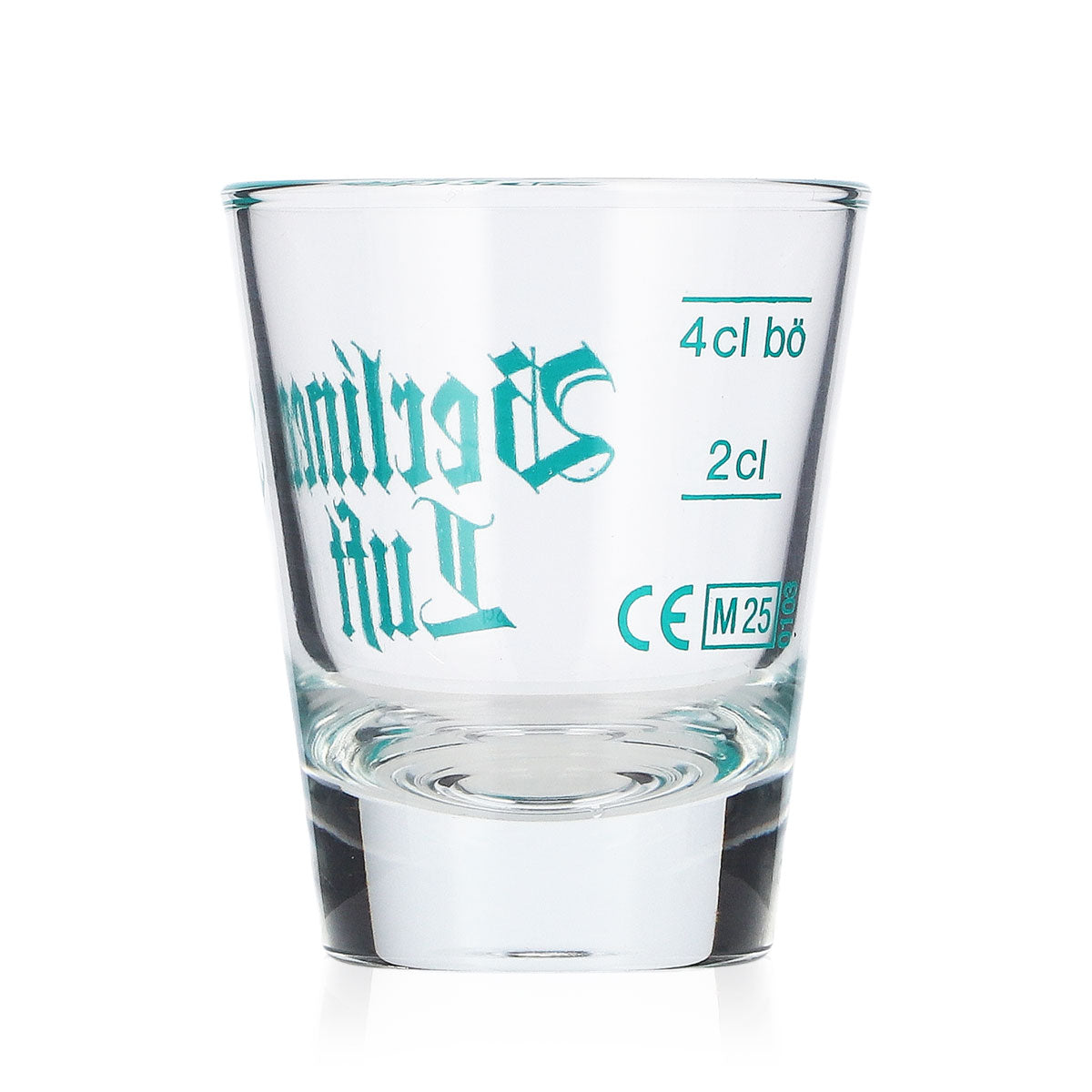 6x Berliner Luft Tequila Glas 2cl + 4cl Shotglas Türkises Logo – Ansicht 4