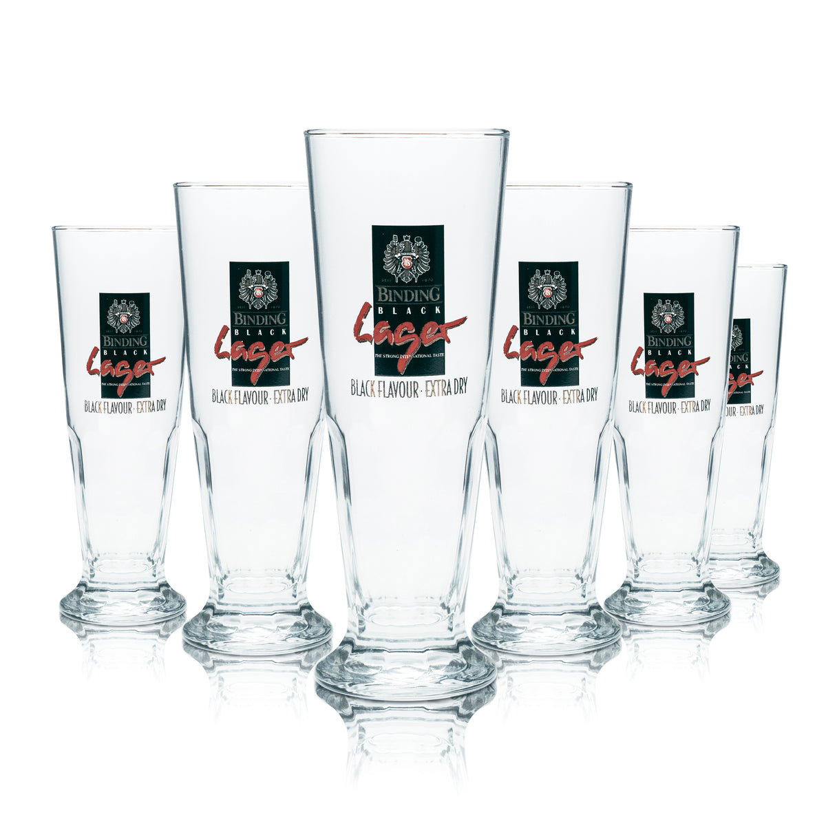 6x Binding Bier Glas 0,3l Pokal Tulpe Gläser Black Lager Gastro Kneipe Pils Beer – Ansicht 5