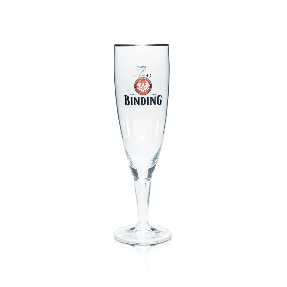 6x Binding Bier Glas 0,3l Pokal Tulpe Goldrand Gläser Gastro Kneipe Brauerei Bar – Ansicht 3