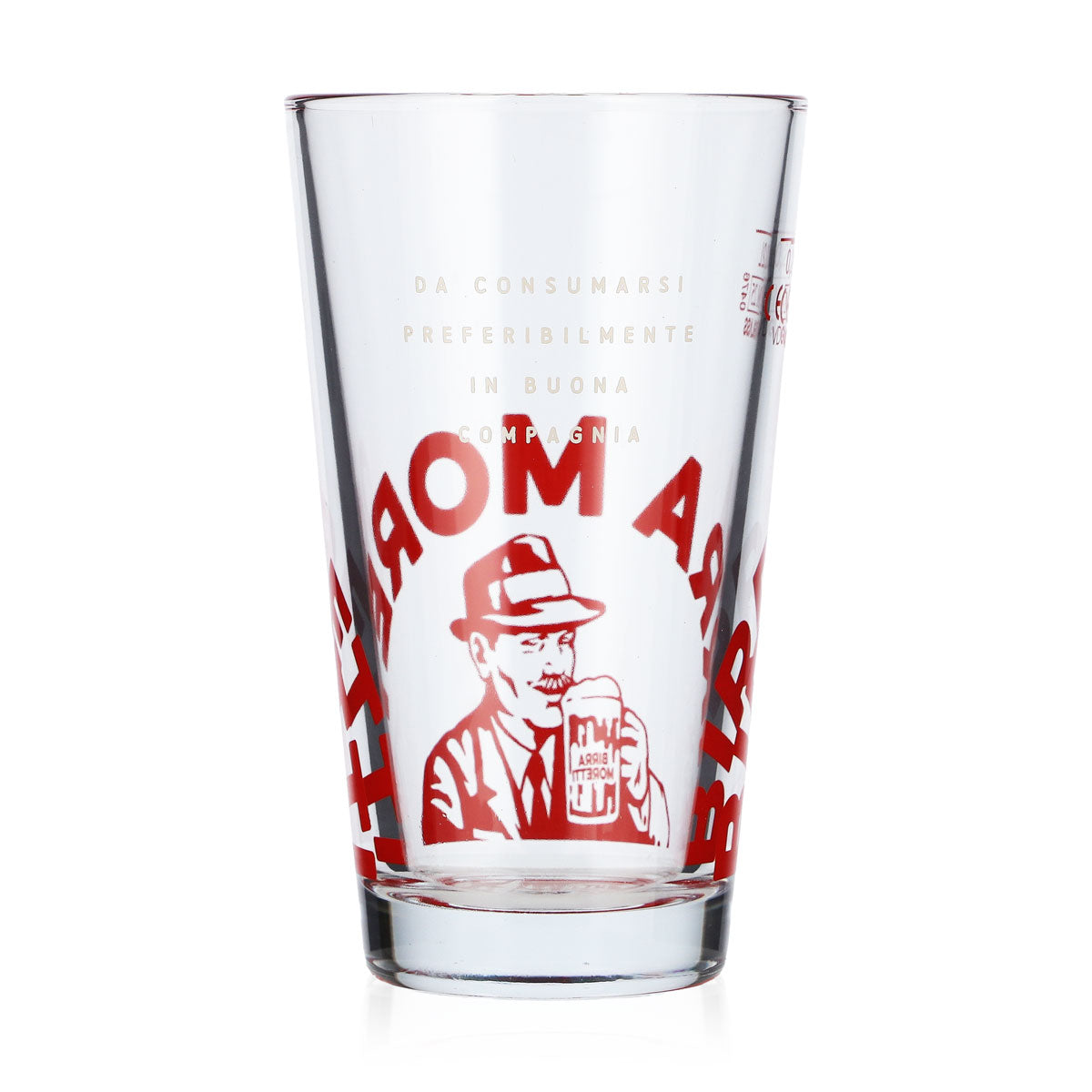 6x Birra Moretti Bier Glas 0,2l Becher rotes Logo Bierglas Willibecher (6er Set) – Ansicht 4
