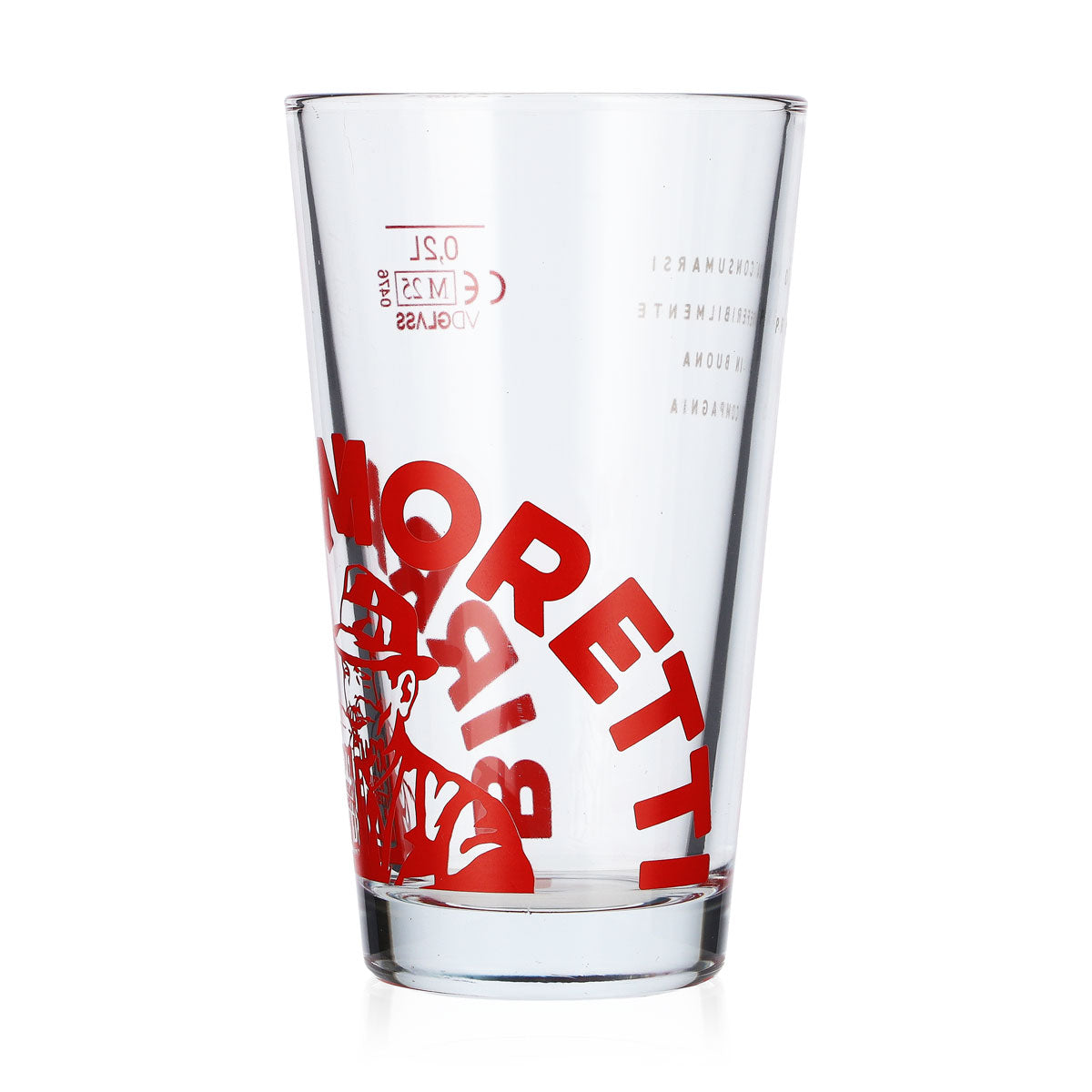 6x Birra Moretti Bier Glas 0,2l Becher rotes Logo Bierglas Willibecher (6er Set) – Ansicht 5