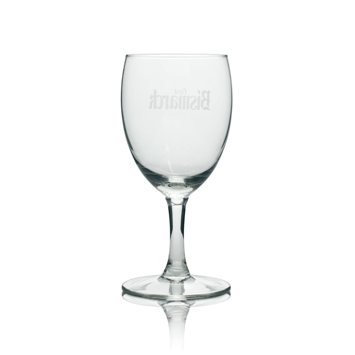6x Bismarck Wasser Glas Wasserkelch weße Schrift rastal 19cl – Ansicht 3
