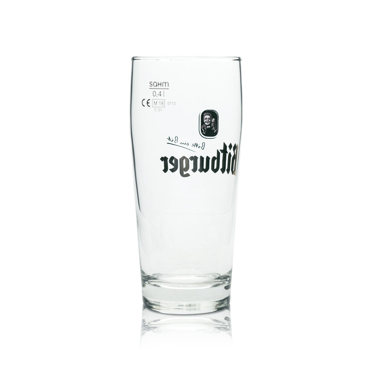 6x Bitburger Bier Glas 0,4l Willi Becher Sahm Pils Gläser Willy Cup Brauerei Bar – Ansicht 3
