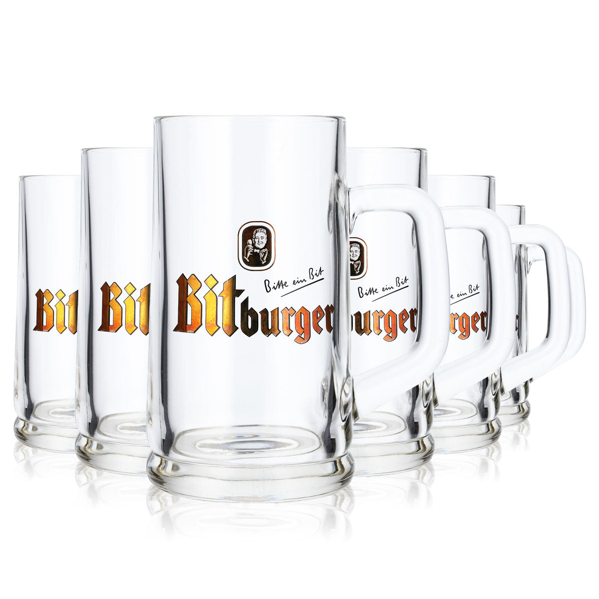 6x Bitburger Bier Glas Humpen Gläser 0,3l Krug Seidel Rastal – Ansicht 2