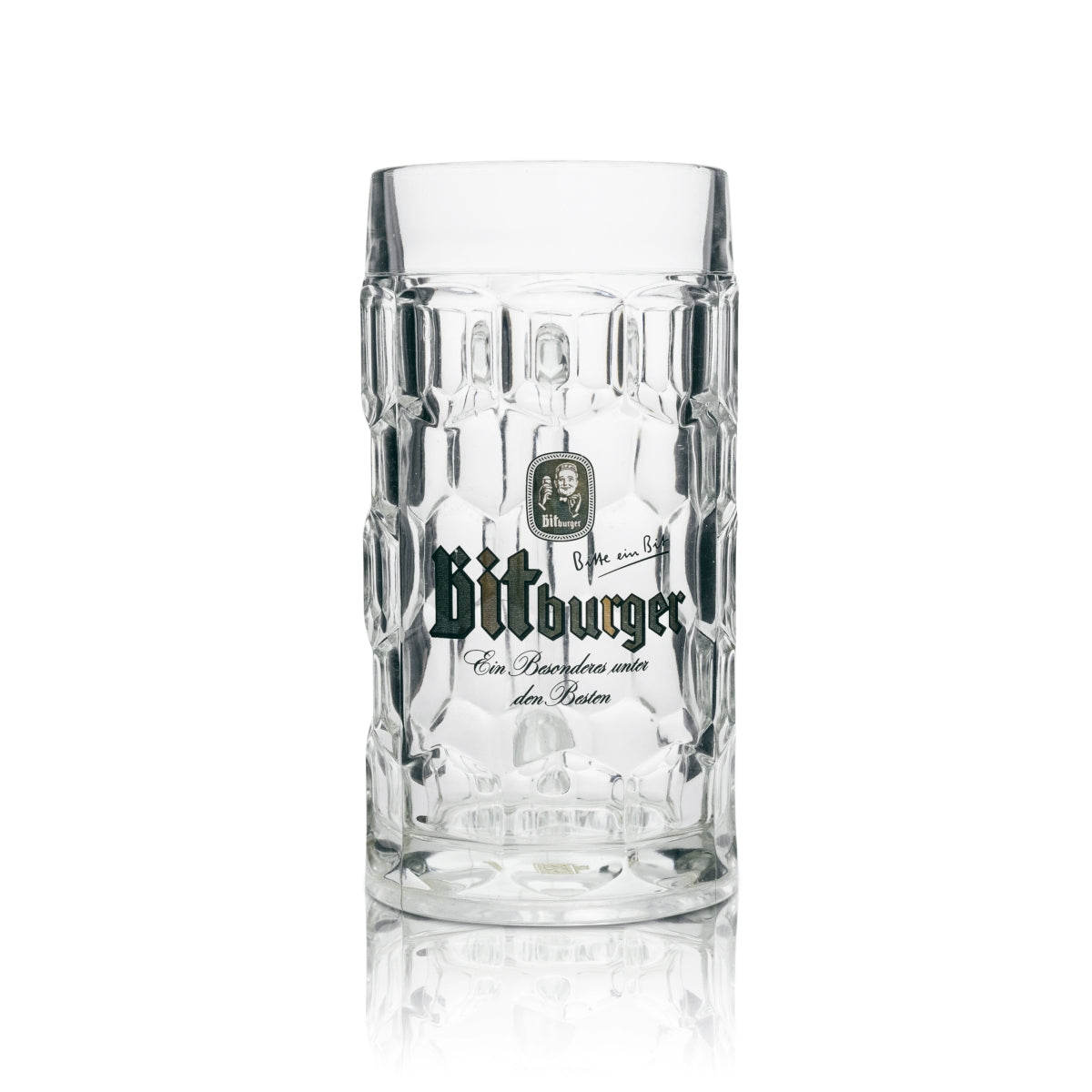 6x Bitburger Bier Glas Krug 500ml rastaL – Ansicht 2