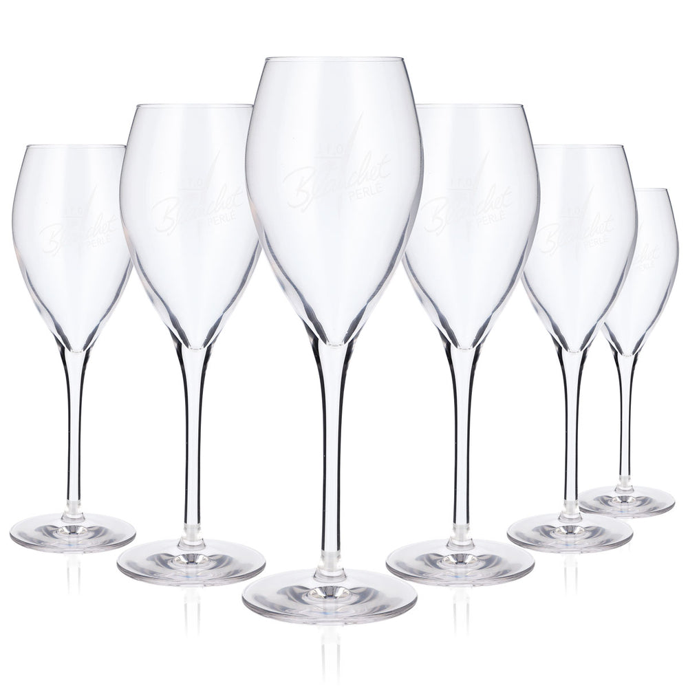 6x Blanchet Wein Sektgläser Cavagläser Glas 0,1l Sektglas
