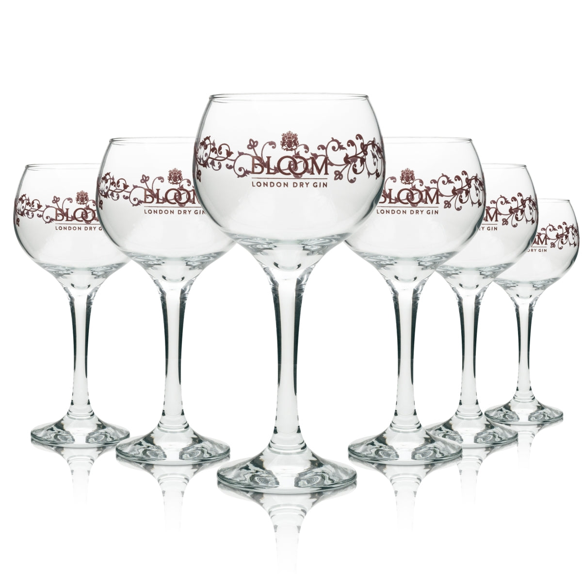 6x Bloom Gin Glas Ballonglas Rose 56cl