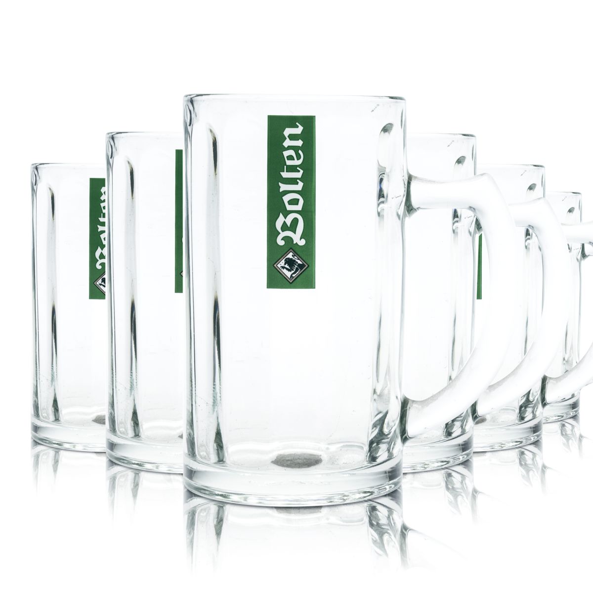 6x Bolten Bierglas 0,4l Bierkrug Humpen Seidel Kontur Gläser Set Brauerei Gastro