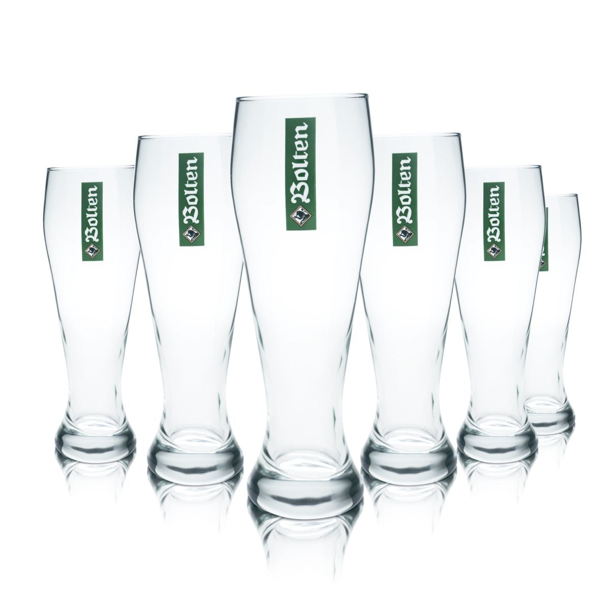 6x Bolten Bierglas 0,5l Weißbierglas Hefeweizen Gläser Set Brauerei Gastro Alt