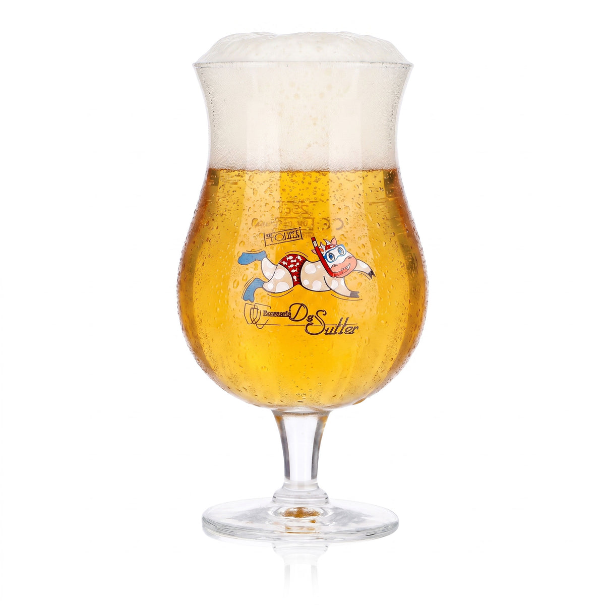 6x Brasserie De Sutter Bier Glas 0,25l Craft Beer Glas schwimmende Kuh (6er Set) – Ansicht 2